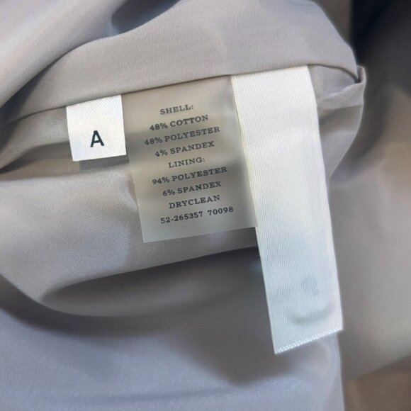 $88 NWT Ann Taylor Compact Doubleweave in Cashew Beige Stretch Cotton Skirt 14 - Picture 4 of 4